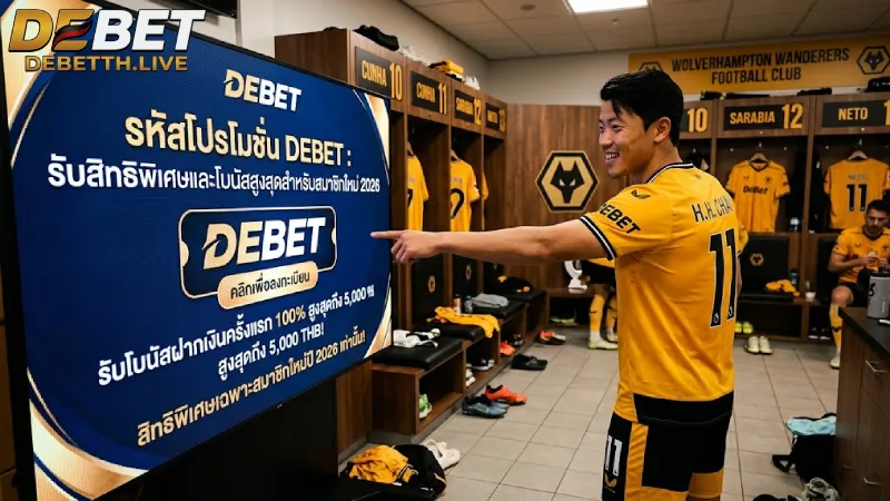 รหัสโปรโมชั่น DEBET รับโบนัส 100 เครดิตฟรีล่าสุด 2026