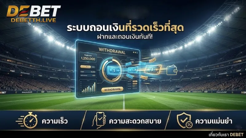 ระบบการฝาก ถอนที่ทันสมัยของ เกี่ยวกับเรา DEBET